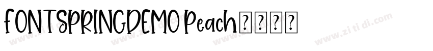 FONTSPRINGDEMO Peach字体转换